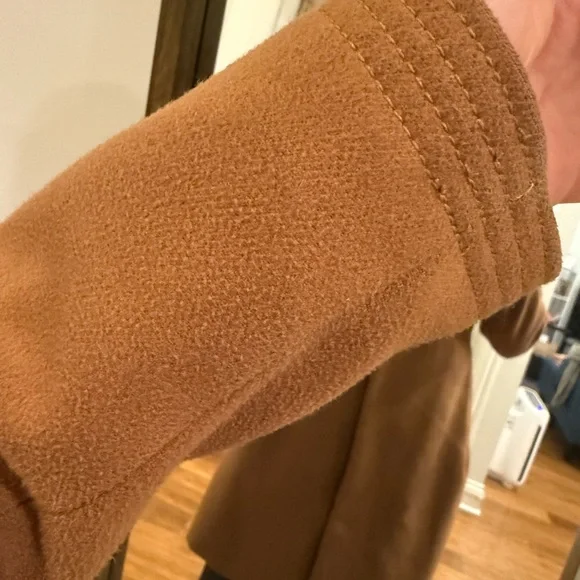 Zara Tan Double-Breasted Pea Coat - Picture 11 of 16